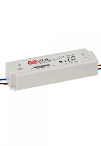 Zasilacz napięciowy LPV-35-5 - LED 20W 35W 5V 5A IP67 - MEAN WELL