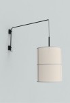 Lampa ścienna wewnętrzna RANIA SINGLE czarno-biały kremowy - E27 220-240V IP20 - ROBIN