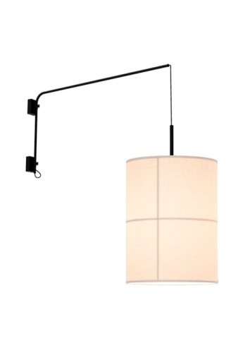 Lampa ścienna wewnętrzna RANIA SINGLE czarno-biały kremowy - E27 220-240V IP20 - ROBIN