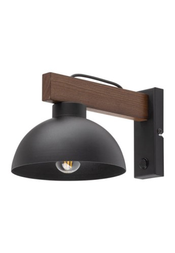 Kinkiet OSLO 1 PŁ ORZECH - E27 15W LED 230V IP2