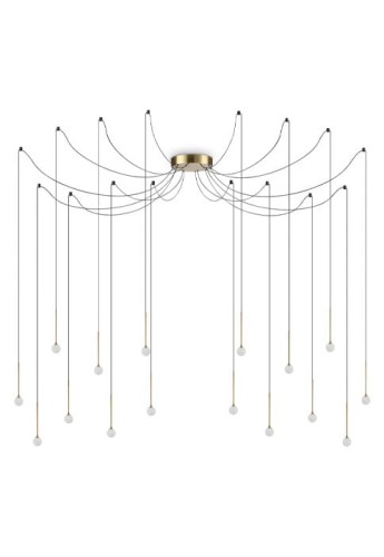 Lampa wisząca wewnętrzna LUCCIOLA SP 16 brass - LED 16W 3000K 1300lm 220-240V IP20