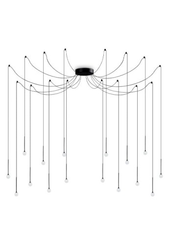 Lampa wisząca wewnętrzna LUCCIOLA SP 16 black - LED 16W 3000K 1300lm 220-240V IP20