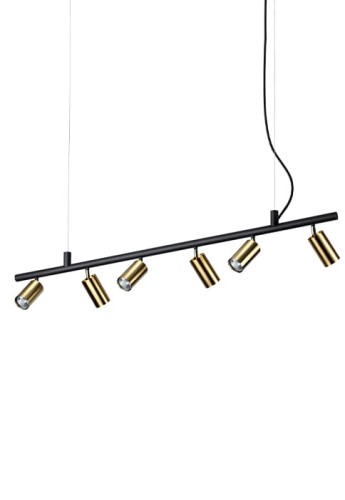 Lampa sufitowa wisząca DYNAMITE SP6 brass - GU10 max 6x28W 220-240V IP20
