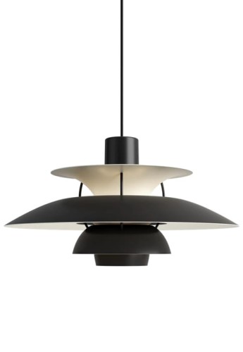 Lampa wisząca wewnętrzna HP 5 monochromatyczny czarny - 75W E27 IP20 - LOUIS POULSEN