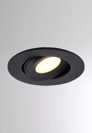 Oprawa oświetleniowa sufitowa wpuszczana AGON ROUND black - LED 5W/9W 3000K 36° IP20 - MOLTO LUCE