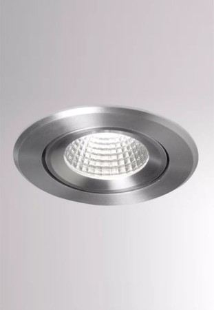 Oprawa oświetleniowa sufitowa wpuszczana AGON ROUND natural brushed - LED 5W 2700K 20° IP20 - MOLTO LUCE