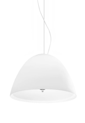 Lampa sufitowa wisząca WILLY GLASS ⌀50 white - LED retrofit-halogen max 150W 220-240V AC IP20 - PANZER