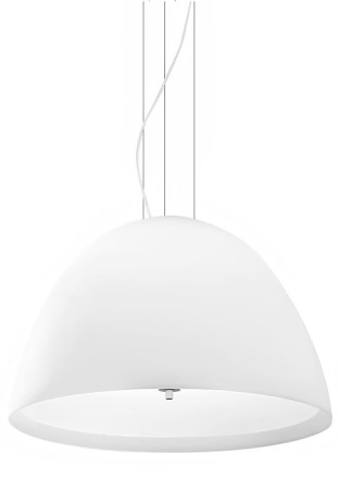 Lampa sufitowa wisząca WILLY GLASS ⌀60 white - LED retrofit-halogen 3x max 100W 220-240V AC IP20 - PANZERI