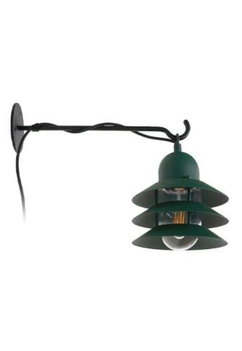 Lampa ścienna zewnętrzna VANT zielona - E27 Maks 20W LED IP44