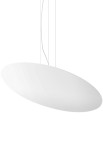 Lampa sufitowa wisząca GONG ⌀100 white - LED 88W 3000K Ra>90 8825lm 220-240V AC dimmable (DALI/Push DIM) IP20 - PANZERI