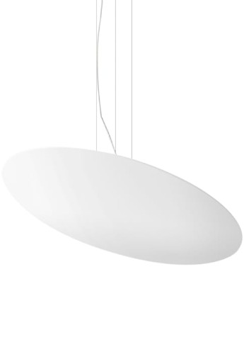 Lampa sufitowa wisząca GONG ⌀100 white - LED 88W 3000K Ra>90 8825lm 220-240V AC dimmable (DALI/Push DIM) IP20 - PANZERI