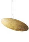Lampa sufitowa wisząca GONG ⌀100 gold leaf - LED 88W 3000K Ra>90 8825lm 220-240V AC dimmable (DALI/Push DIM) IP20 - PANZERI