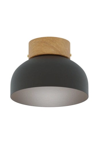 Lampa sufitowa wewnętrzna REIKO matowy czarny - E27, 220-240V, IP20, Ø21cm - ROBIN