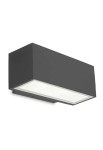 Oprawa oświetleniowa ścienna zewnętrzna AFRODITA LED Double Emission 220mm miejski szary - LED 17.9W 3000K ON-OFF 1644lm IP66 - LEDS C4