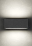 Oprawa oświetleniowa ścienna zewnętrzna AFRODITA LED Double Emission 220mm miejski szary - LED 17.9W 3000K ON-OFF 1644lm IP66 - LEDS C4