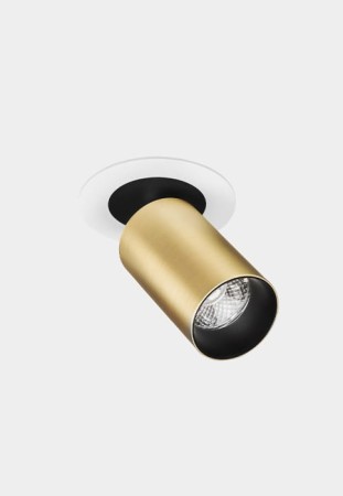 Oprawa oświetleniowa reflektor wpuszczany wewnętrzny ATOM HIDE Smoll ø52 matowe złoto - 8.2W 3000K CRI 90 8.2º 437lm - LEDS C4 