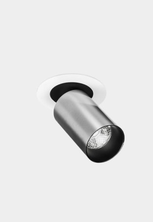 Oprawa oświetleniowa reflektor wpuszczany wewnętrzny ATOM HIDE Smoll ø52 nikiel satynowany - 8.2W 3000K CRI 90 8.2º 437lm - LEDS C4 