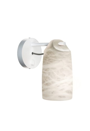 Lampa ścienna wewnętrzna PAROS alabaster - LED E14 max 20W IP20 - ALMA LIGHT