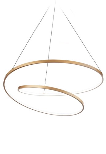 Lampa wisząca wewnętrzna OZ SP D80 brass - LED 55W 3000K 6100lm 220-240V IP20 DALI / Push