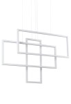 Lampa wisząca wewnętrzna FRAME SP RETTANGOLO white - LED 93W 3000K 10700lm 220-240V IP20 