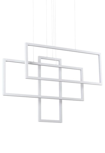 Lampa wisząca wewnętrzna FRAME SP RETTANGOLO white - LED 93W 3000K 10700lm 220-240V IP20