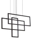 Lampa wisząca wewnętrzna FRAME SP RETTANGOLO black - LED 93W 3000K 10700lm 220-240V IP20 