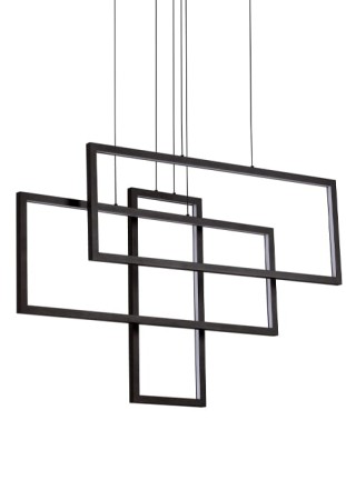Lampa wisząca wewnętrzna FRAME SP RETTANGOLO black - LED 93W 3000K 10700lm 220-240V IP20 