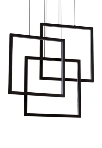 Lampa wisząca wewnętrzna FRAME SP QUADRATO black - LED 80W 3000K 9100lm 220-240V IP20
