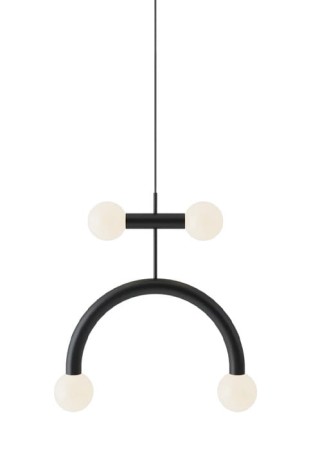 Lampa wisząca wewnętrzna RIGOBERTA DUO CURVED matowy czarny - 4xG9 220-240V IP20 ON-OFF - ROBIN 