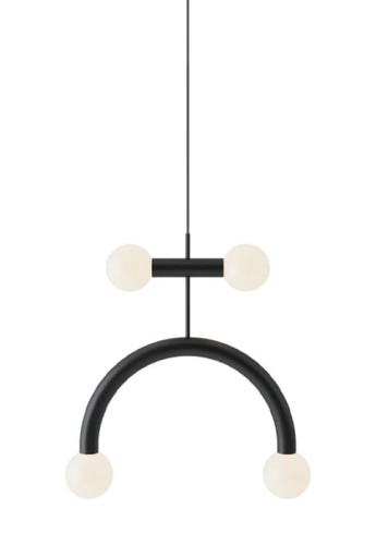 Lampa wisząca wewnętrzna RIGOBERTA DUO CURVED matowy czarny - 4xG9 220-240V IP20 ON-OFF - ROBIN
