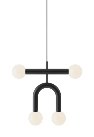 Lampa wisząca wewnętrzna RIGOBERTA DUO SUPER CURVED matowy czarny - 4xG9 220-240V IP20 ON-OFF - ROBIN