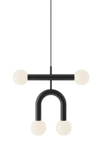 Lampa wisząca wewnętrzna RIGOBERTA DUO SUPER CURVED matowy czarny - 4xG9 220-240V IP20 ON-OFF - ROBIN