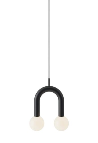 Lampa wisząca wewnętrzna RIGOBERTA SUPER CURVED matowy czarny - 2xG9 220-240V IP20 ON-OFF - ROBIN