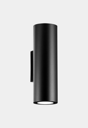 Oprawa ścienna wewnętrzna PIPE czarny - GU10 16W 392lm IP23 - LEDS C4 