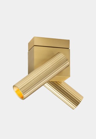 Oprawa oświetleniowa ścienna wewnętrzna PROLIX DOUBLE matowe złoto - 13.6W 2700K CRI 90 PHASE CUT 434lm IP20 - LEDS C4 