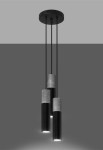 Lampa wisząca BORGIO 3P czarny - GU10, 3x10W LED, 230V 50Hz, IP20