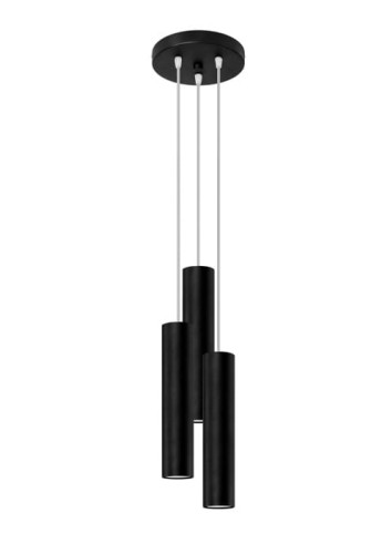 Lampa wisząca LAGOS 3P czarny - GU10, 3x10W LED, 230V 50Hz, IP20