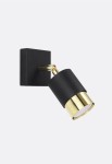 Kinkiet NERO czarno-złoty - GU10, 1x10W LED, 220-230V, IP20