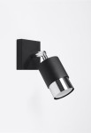 Kinkiet NERO czarny-chrom - GU10, 1x10W LED, 220-230V, IP20 