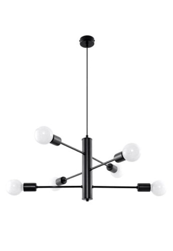 Lampa wisząca DUOMO 6 czarny - E27, 6x15W, 230V 50Hz, IP20
