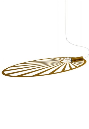 Lampa wisząca LEHDET złoty - E27, 1x15W LED, 230V 50Hz, IP20