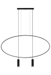 Lampa wisząca HOLAR 2 czarna - GU10, 2x10W LED, 230V 50Hz, IP20 