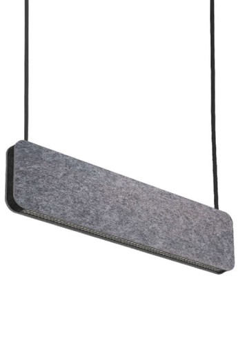 Lampa wisząca akustyczna MUTE - LED 45W, 4000K, 6300lm, świeci w górę 130° - w dół 65°, CRI>80, IP20, DALI, szary