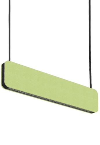 Lampa wisząca akustyczna MUTE - LED 45W, 4000K, 6300lm, świeci w górę 130° - w dół 65°, CRI>80, IP20, DALI, zielona
