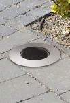 Oprawa najazdowa gruntowa odporna na obciążenia JUPITER - LED 6.1W, 24V DC, FL-38°, 2700K, IP66, IP67, IP68, IP69, Wersja: DRIVE-OVER + GRID, IK08 - TARGETTI