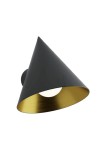 Lampa ścienna wewnętrzna RUBI MONO - G9 220-240V IP20 Matowa czerń i złoto - ROBIN