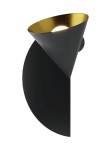 Lampa ścienna wewnętrzna RUBI DUO - G9 220-240V IP20 matowa czerń i złoto - ROBIN