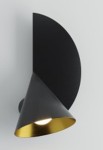 Lampa ścienna wewnętrzna RUBI DUO - G9 220-240V IP20 matowa czerń i złoto - ROBIN