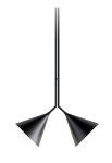 Lampa sufitowa wisząca wewnętrzna RUBI DUO - 2xG9 220-240V IP20 matowa czerń i złoto - ROBIN