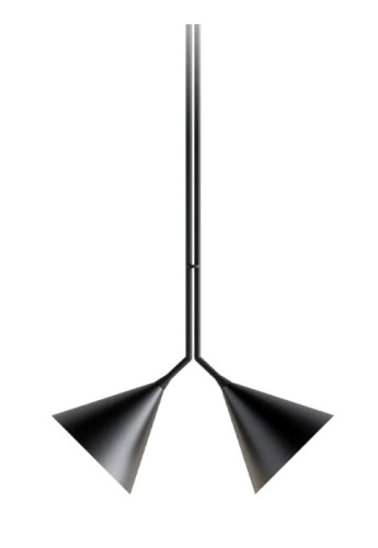 Lampa sufitowa wisząca wewnętrzna RUBI DUO - 2xG9 220-240V IP20 matowa czerń i złoto - ROBIN